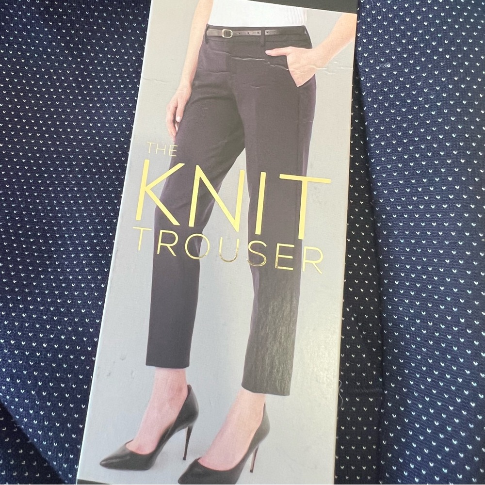 NWT Liverpool Navy (white-dotted) Pull-On Women's Work Trousers Size 12/31 Tall